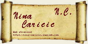 Nina Caričić vizit kartica